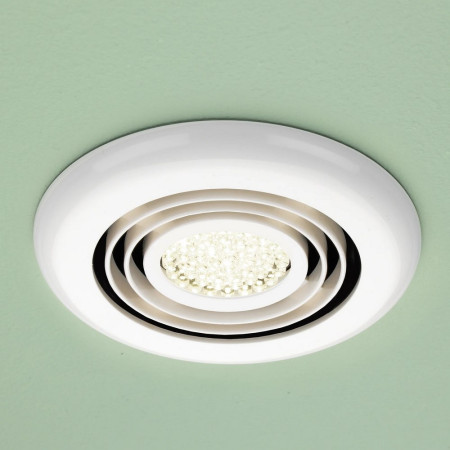 HIB Turbo White Inline Fan with Warm White LED