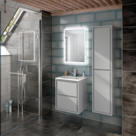 78750000 HiB Vega 50 LED Illuminated Bathroom Mirror Bathroom Setting