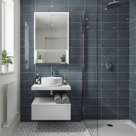 HiB Verve 60 Illuminated Bathroom Mirrored Cabinet Lifestyle
