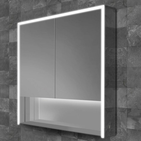 HiB Verve 80 Illuminated Bathroom Mirrored Cabinet