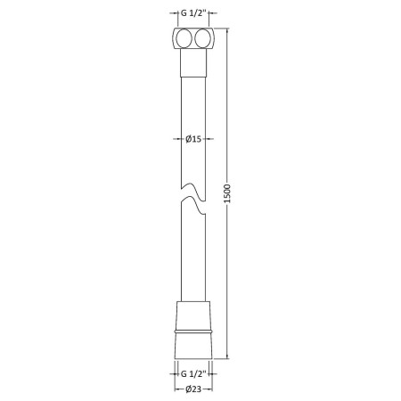 A321 Hudson Reed 1.5m Smooth Silver Shower Flex Line