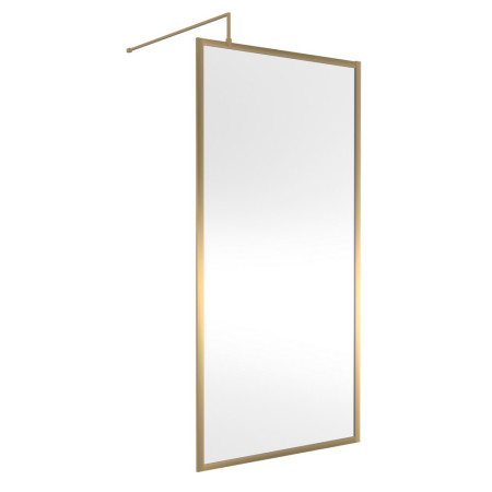 WRFBB1910 Hudson Reed 1000mm Full Outer Frame Wetroom Screen in Brushed Brass (1)