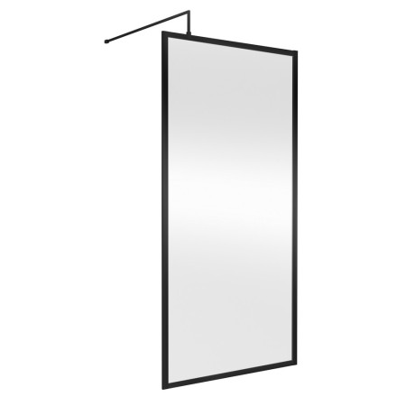 Hudson Reed 1000mm Full Outer Frame Wetroom Screen in Matt Black