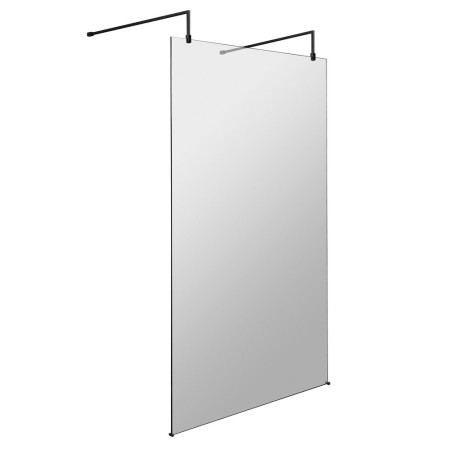 BGPAF12 Hudson Reed 1200mm Freestanding Wetroom Screen with Black Support Arms (1)