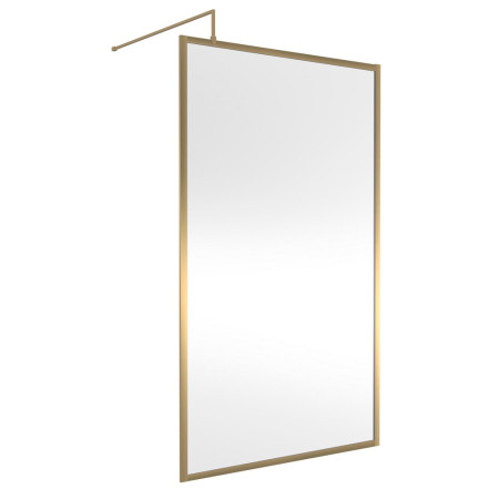 WRFBB1912 Hudson Reed 1200mm Full Outer Frame Wetroom Screen in Brushed Brass (1)