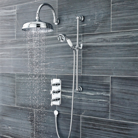 HEAD16 Hudson Reed 12 Inch Apron Fixed Shower Head Lifestyle