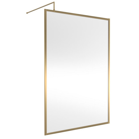 WRFBB1914 Hudson Reed 1400mm Full Outer Frame Wetroom Screen in Brushed Brass (1)