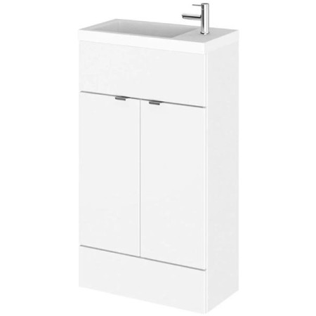 Hudson Reed Fusion 500mm Slimline Vanity Unit & Basin - Gloss White
