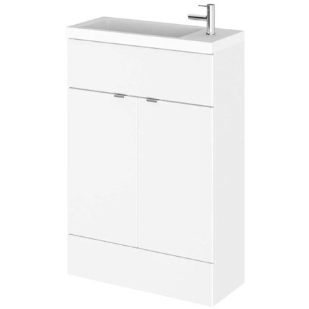 Hudson Reed Fusion 600mm Slimline Vanity Unit & Basin - Gloss White
