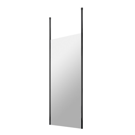 Hudson Reed 700mm Freestanding Black Wetroom Screen with Two Ceiling Posts