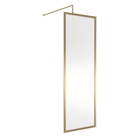 WRFBB1970 Hudson Reed 700mm Full Outer Frame Wetroom Screen in Brushed Brass (1)