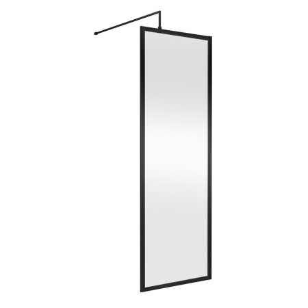 Hudson Reed 700mm Full Outer Frame Wetroom Screen in Matt Black