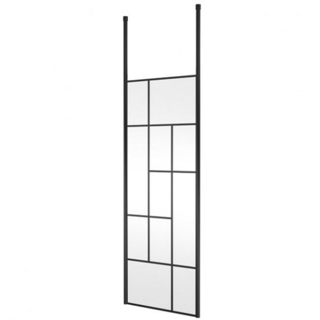 BFCPB076 Hudson Reed 760mm Black Abstract Freestanding Wetroom Screen and Ceiling Posts