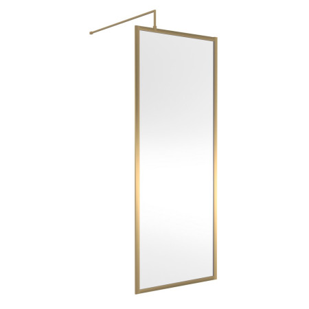 WRFBB1980 Hudson Reed 800mm Full Outer Frame Wetroom Screen in Brushed Brass (1)