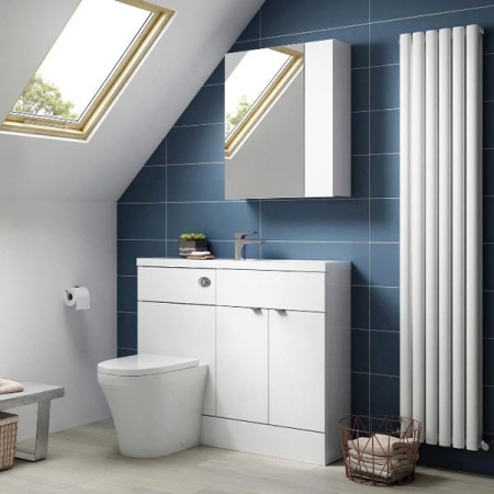 Hudson Reed Fusion 800mm Single Fitted Vanity Unit - Gloss White