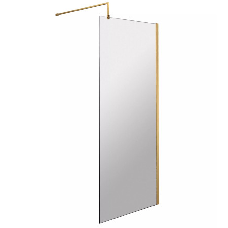 Hudson Reed 8mm Brushed Brass 760mm Wetroom Screen