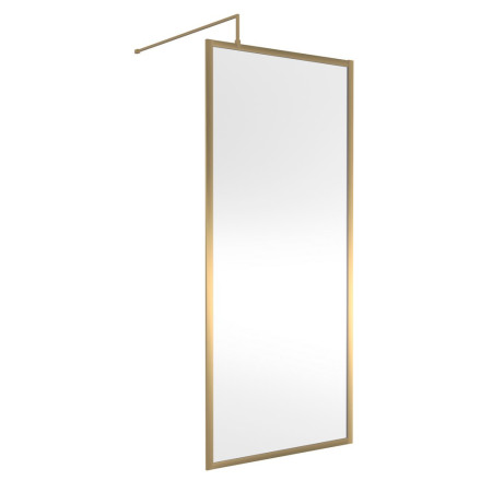 WRFBB1990 Hudson Reed 900mm Full Outer Frame Wetroom Screen in Brushed Brass (1)