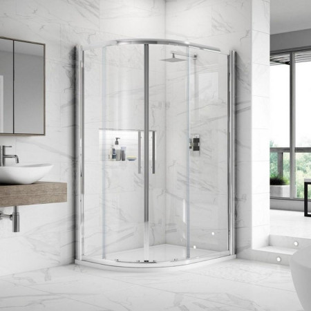 M1290Q-E8 Hudson Reed Apex Offset Quadrant Shower Enclosure 1200 x 900mm Lifestyle