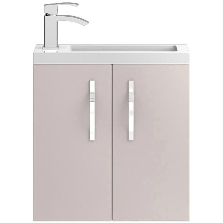 Hudson Reed Apollo Compact 500mm Wall Hung Unit & Basin - Cashmere Gloss