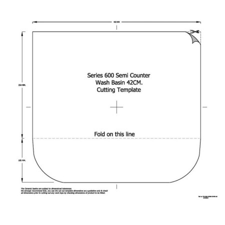 SRB004 Hudson Reed Aria 420mm Semi Recessed Basin 1TH (3)