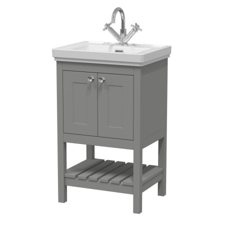 BEX223 Hudson Reed Bexley 500mm Cool Grey Vanity Unit with Basin (1)