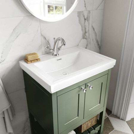 BEX825 Hudson Reed Bexley 600mm Fern Green Vanity Unit with Basin (3)