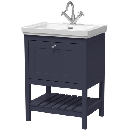 Hudson Reed Bexley 600mm Indigo Blue Vanity Unit with Basin