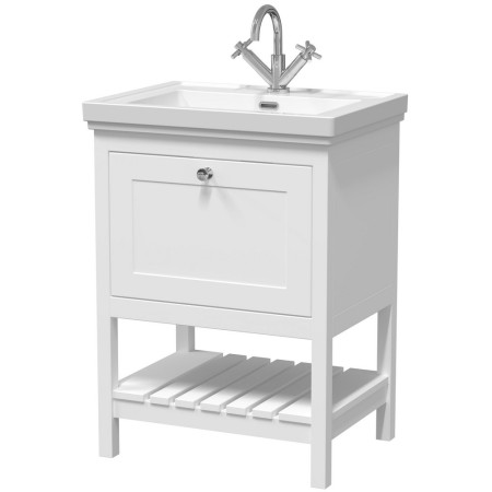 Hudson Reed Bexley 600mm Pure White Vanity Unit with Basin