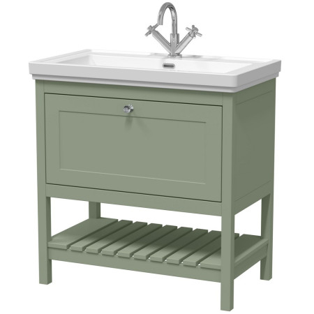 Hudson Reed Bexley 800mm Fern Green Vanity Unit with Basin