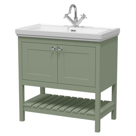 BEX827 Hudson Reed Bexley 800mm Fern Green Vanity Unit with Basin (1)