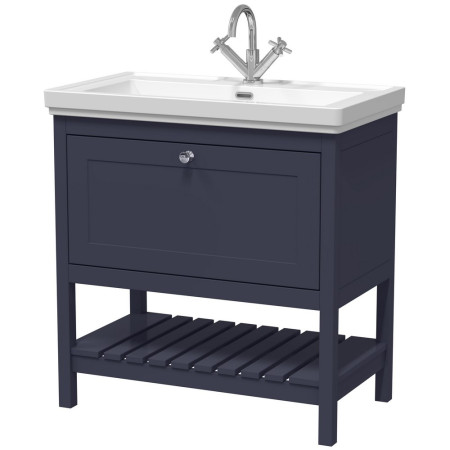 Hudson Reed Bexley 800mm Indigo Blue Vanity Unit with Basin