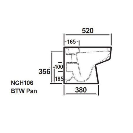 CBL006 Hudson Reed Bliss Back To Wall Toilet with Square Toilet Seat (2)