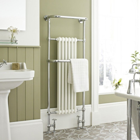 LDR008 Hudson Reed Brampton Floor Mounted Radiator Heated Towel Rail (3)