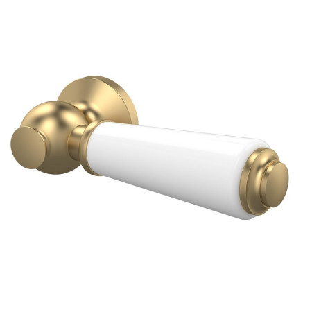 Hudson Reed Brushed Brass Ceramic WC Lever