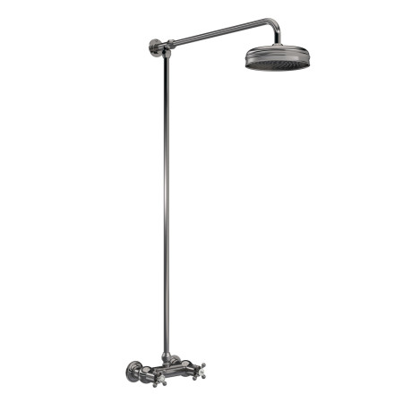 Hudson Reed Brushed Pewter Thermostatic Shower Valve with Fixed Head