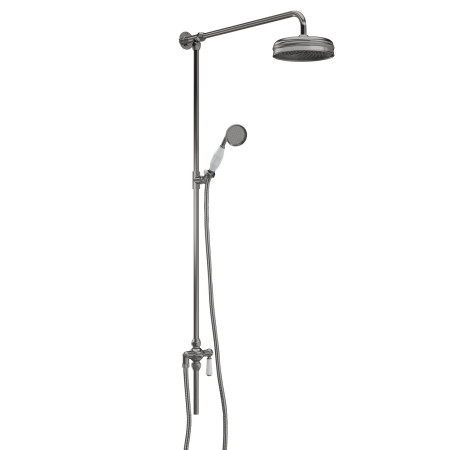 Hudson Reed Brushed Pewter Victorian Grand Rigid Riser Shower Kit