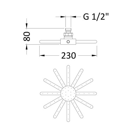 A3027 Hudson Reed Cloudburst Fixed Head (2)