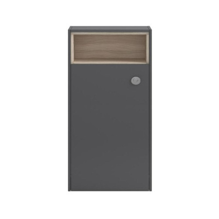 Hudson Reed Coast 600mm WC Floor Standing Unit with Shelf in Grey Gloss