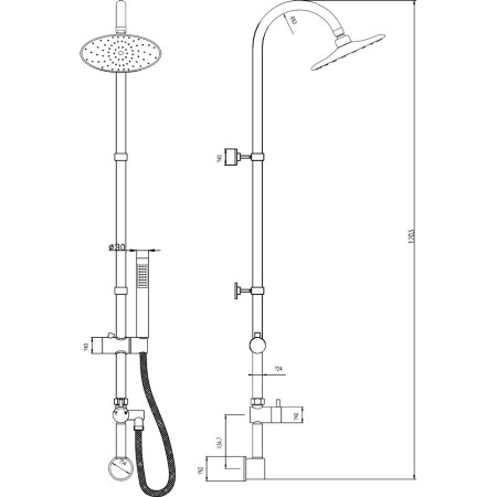 A3115 Hudson Reed Destiny Shower Kit With Concealed Outlet Elbow And Diverter (2)
