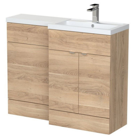 Hudson Reed Fusion 1100mm Full Depth Bleached Oak RH Combination Unit