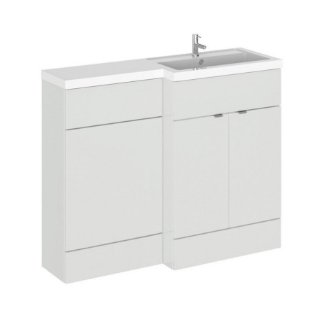 CBI403 Hudson Reed Fusion 1100mm Right Handed Combination Unit in Gloss Grey Mist (1)