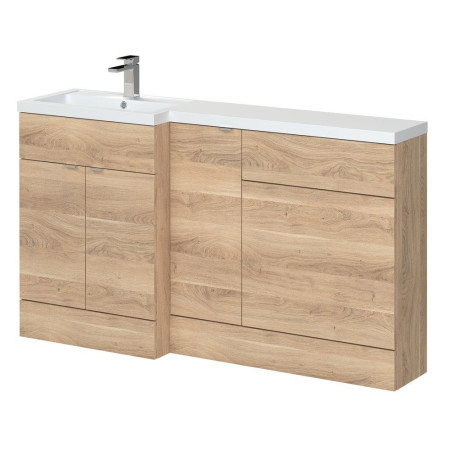 Hudson Reed Fusion 1500mm LH Bleached Oak Full Depth Combination Unit