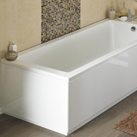 OFF177 Hudson Reed Fusion 1700mm Bath Panel & Plinth in Gloss White Lifestyle