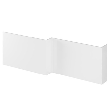 Hudson Reed Fusion 1700mm Square Shower Bath Panel in Gloss White