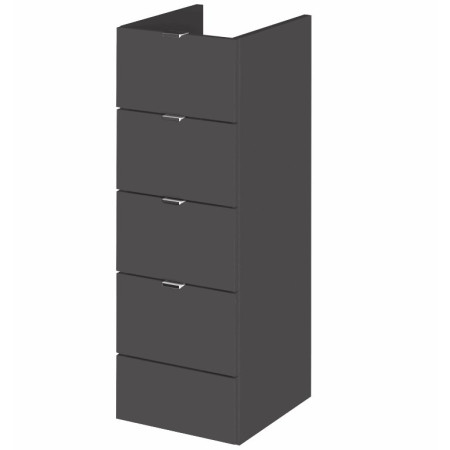 Hudson Reed Fusion 300mm Drawer Unit in Gloss Grey