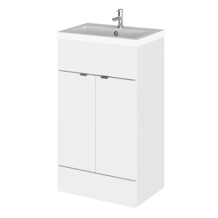 Hudson Reed Fusion 500mm Floor Standing Vanity Unit & Basin - Gloss White
