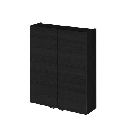 OFF655 Hudson Reed Fusion 500mm Wall Unit in Charcoal Black Woodgrain