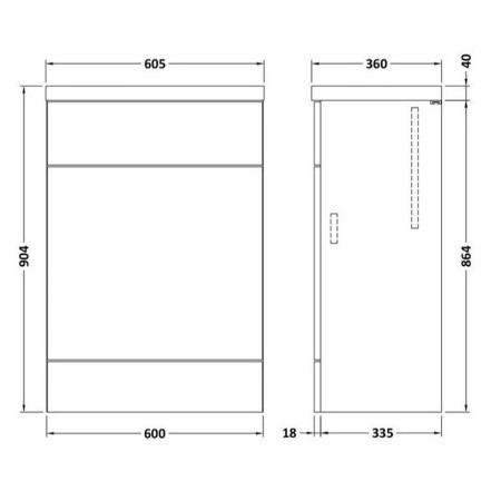 CBI3020A Hudson Reed Fusion 600mm Bleached Oak WC Unit (2)