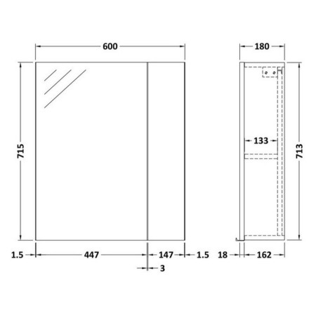 OFF3018 Hudson Reed Fusion 600mm Mirror Unit in Bleached Oak (2)
