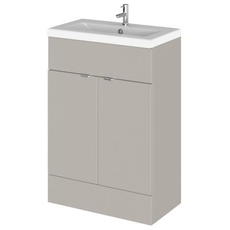 CBI3207 Hudson Reed Fusion 600mm Pebble Grey Vanity Unit with Basin Ceramic Design